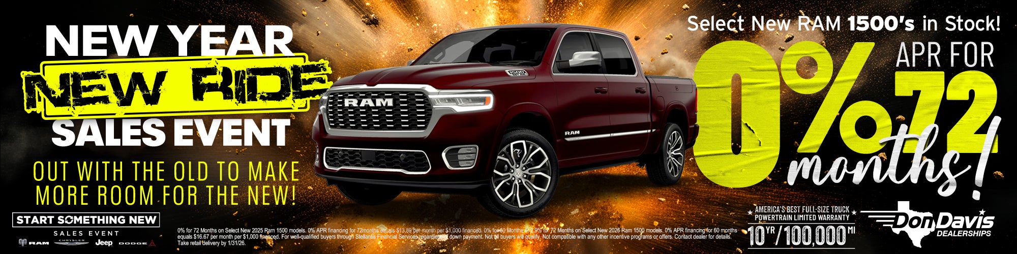 SELECT NEW RAM 1500'S IN STOCK!